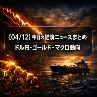 【04/12】今日の経済ニュースまとめ｜ドル円・ゴールド・マクロ動向