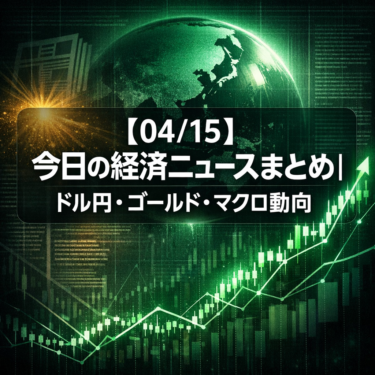 【04/15】今日の経済ニュースまとめ｜ドル円・ゴールド・マクロ動向