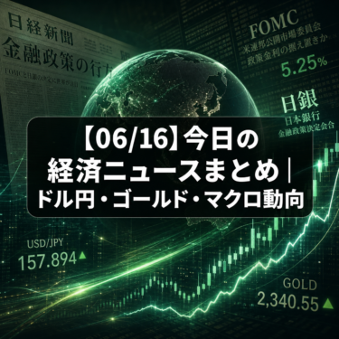 【06/16】今日の経済ニュースまとめ｜ドル円・ゴールド・マクロ動向
