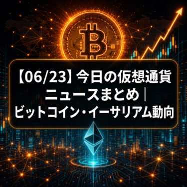 【06/23】今日の仮想通貨ニュースまとめ｜ビットコイン・イーサリアム動向