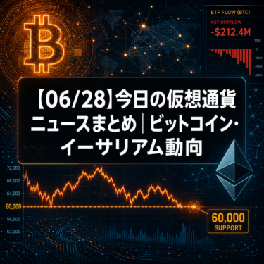 【06/28】今日の仮想通貨ニュースまとめ｜ビットコイン・イーサリアム動向