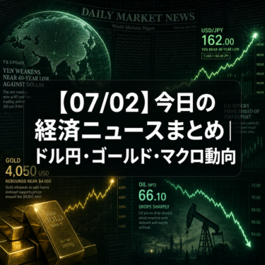 【07/02】今日の経済ニュースまとめ｜ドル円・ゴールド・マクロ動向
