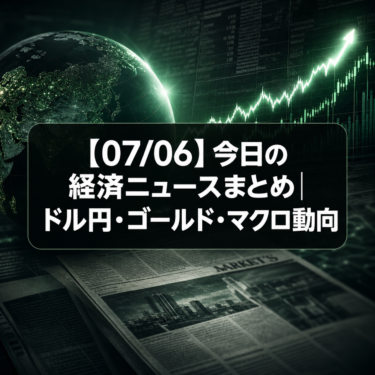 【07/06】今日の経済ニュースまとめ｜ドル円・ゴールド・マクロ動向