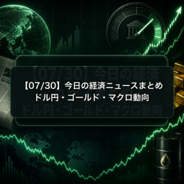 【07/30】今日の経済ニュースまとめ｜ドル円・ゴールド・マクロ動向