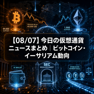 【08/07】今日の仮想通貨ニュースまとめ｜ビットコイン・イーサリアム動向