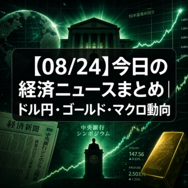 【08/24】今日の経済ニュースまとめ｜ドル円・ゴールド・マクロ動向