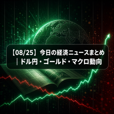 【08/25】今日の経済ニュースまとめ｜ドル円・ゴールド・マクロ動向