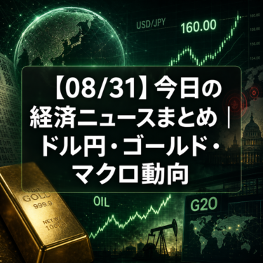 【08/31】今日の経済ニュースまとめ｜ドル円・ゴールド・マクロ動向