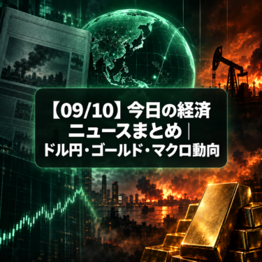 【09/10】今日の経済ニュースまとめ｜ドル円・ゴールド・マクロ動向