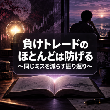 負けトレードのほとんどは防げる 〜同じミスを減らす振り返り〜