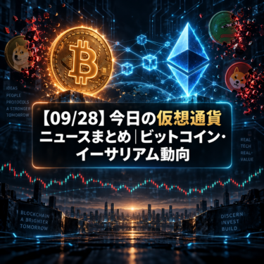 【09/28】今日の仮想通貨ニュースまとめ｜ビットコイン・イーサリアム動向