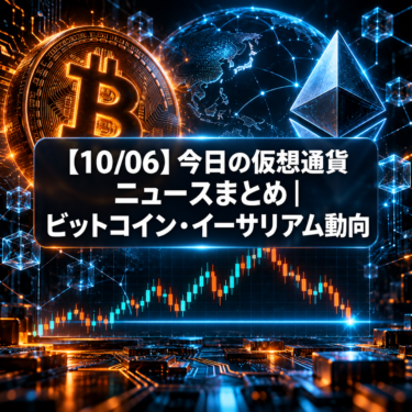 【10/06】今日の仮想通貨ニュースまとめ｜ビットコイン・イーサリアム動向