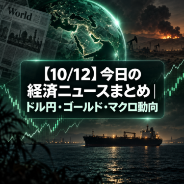 【10/12】今日の経済ニュースまとめ｜ドル円・ゴールド・マクロ動向