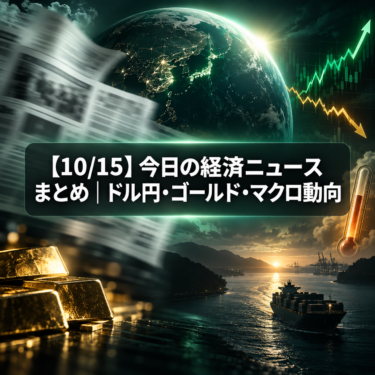 【10/15】今日の経済ニュースまとめ｜ドル円・ゴールド・マクロ動向
