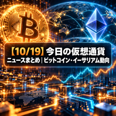 【10/19】今日の仮想通貨ニュースまとめ｜ビットコイン・イーサリアム動向