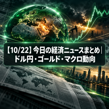 【10/22】今日の経済ニュースまとめ｜ドル円・ゴールド・マクロ動向