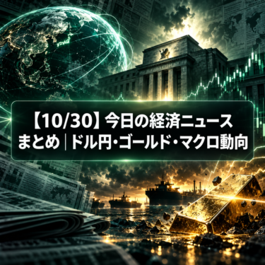 【10/30】今日の経済ニュースまとめ｜ドル円・ゴールド・マクロ動向
